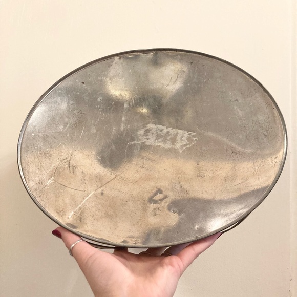 1952 Vintage Pink Basket Tin Picnic Basket Tin 50s Vintage Tin - Picture 12 of 13